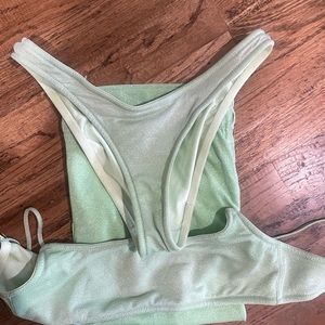 TRIANGL GREEN SPARKLY SWIMSUIT